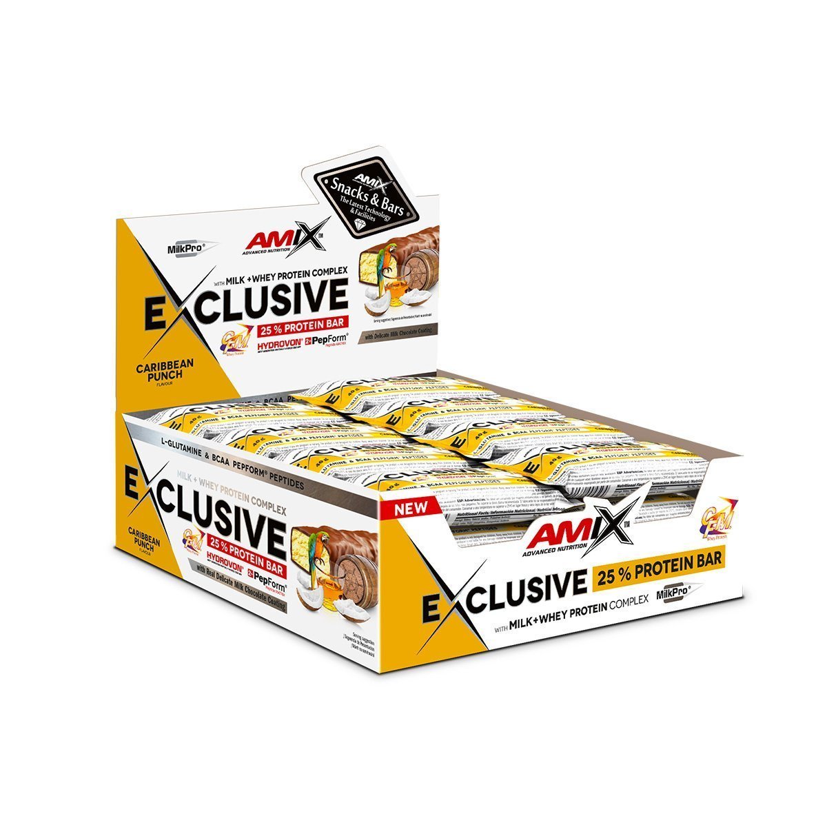 Amix Exclusive Protein Bar - 24x40g - Carribean Punch
